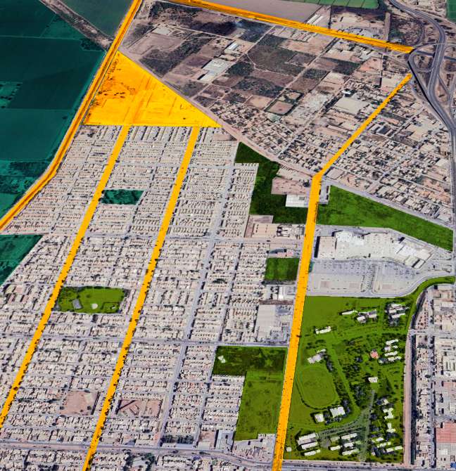 Mapa aéreo de ubicación de Viñas Norte